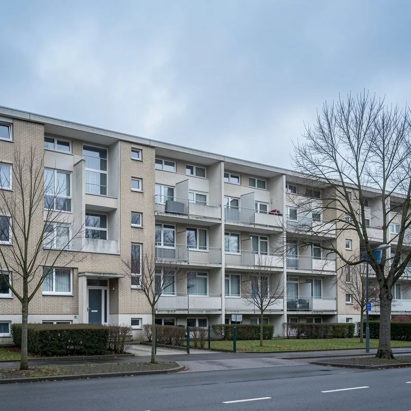 Immeuble résidentiel avec balcons dans une commune de la vallée de l&rsquo;Oise