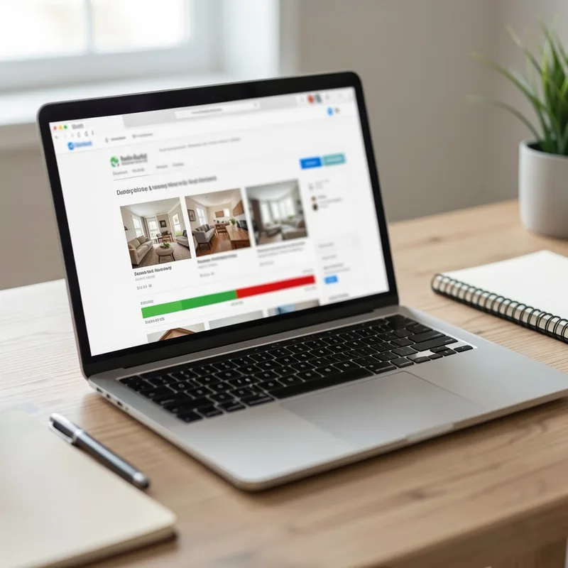 Écran affichant une annonce de location immobilière avec étiquette énergétique