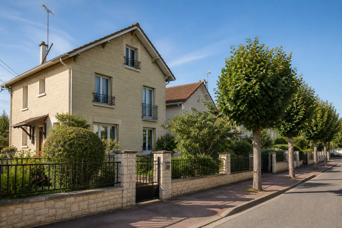 Maison individuelle avec jardin dans un quartier pavillonnaire du Val-d&rsquo;Oise
